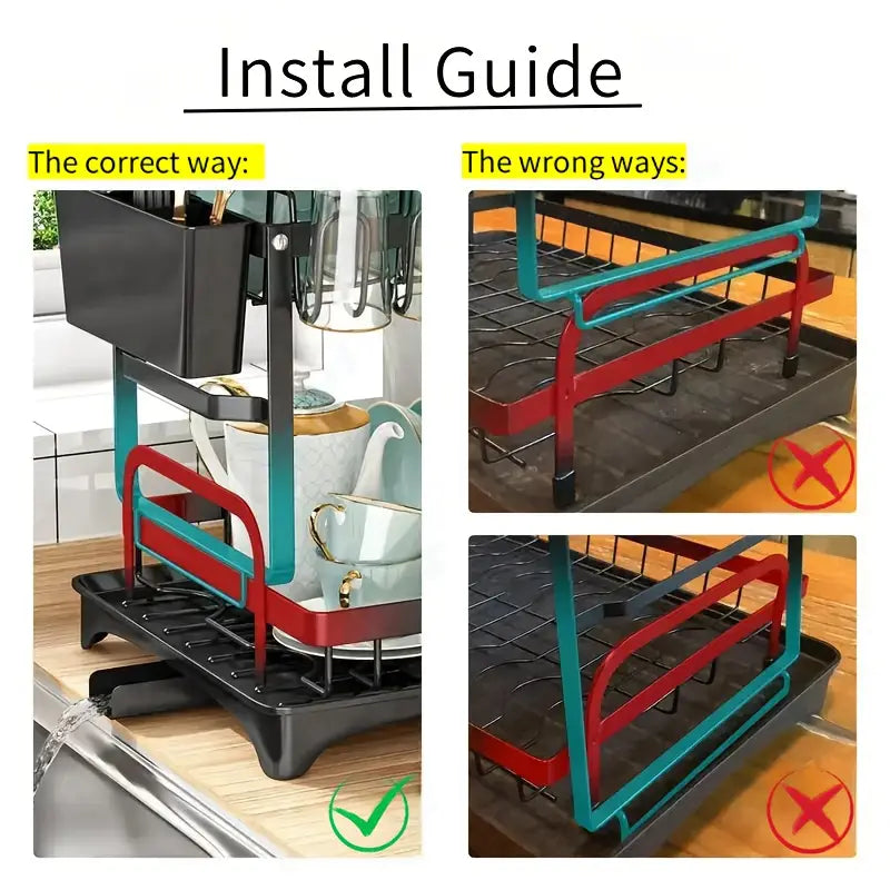 Diskställ™ – Premium 2-Lagers Diskställ med Avrinning