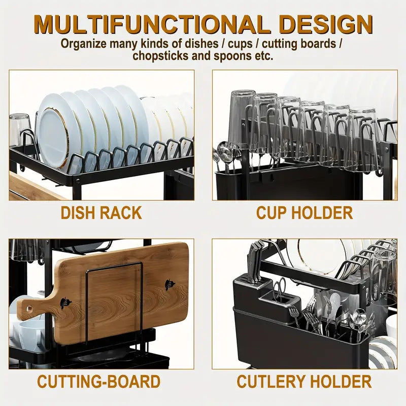 Diskställ™ – Premium 2-Lagers Diskställ med Avrinning