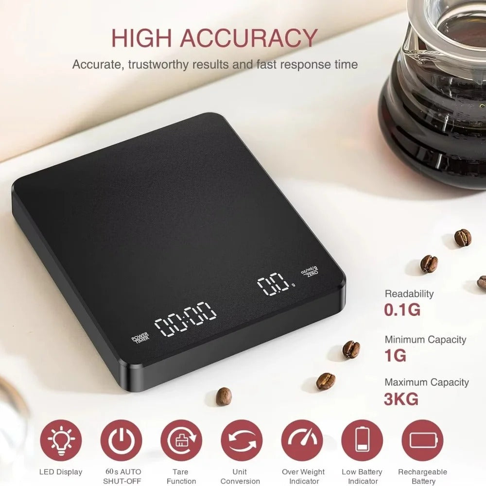 NutriScale™ – Smart Digital Högprecisions Matvåg för Kök & Kaffe