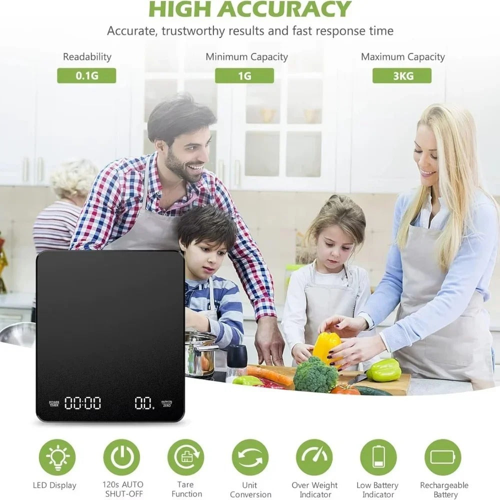 NutriScale™ – Smart Digital Högprecisions Matvåg för Kök & Kaffe