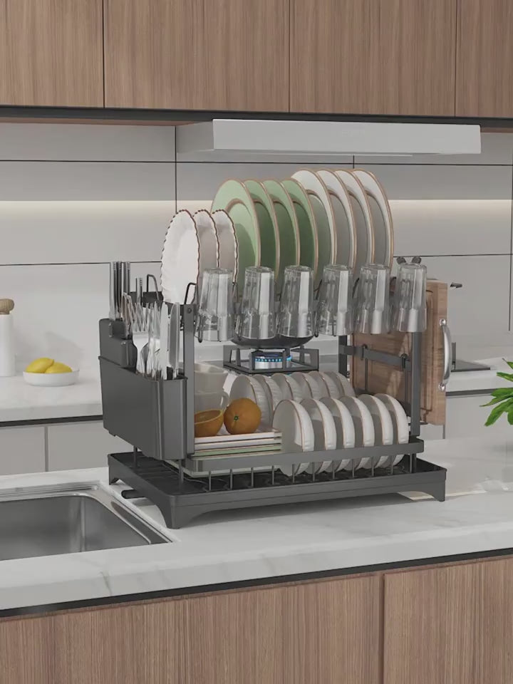 Diskställ™ – Premium 2-Lagers Diskställ med Avrinning